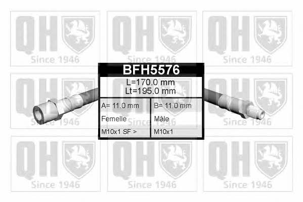 Quinton Hazell BFH5576 Гальмівний шланг BFH5576: Купити в Україні - Добра ціна на EXIST.UA!