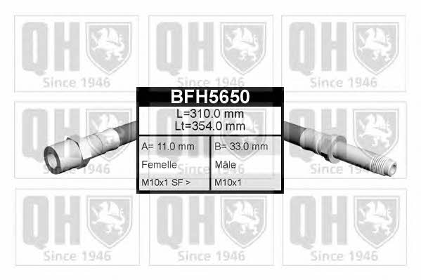 Quinton Hazell BFH5650 Гальмівний шланг BFH5650: Купити в Україні - Добра ціна на EXIST.UA!