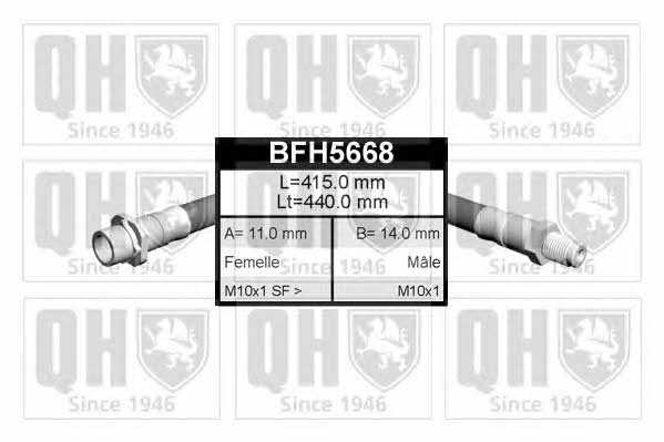 Quinton Hazell BFH5668 Гальмівний шланг BFH5668: Купити в Україні - Добра ціна на EXIST.UA!