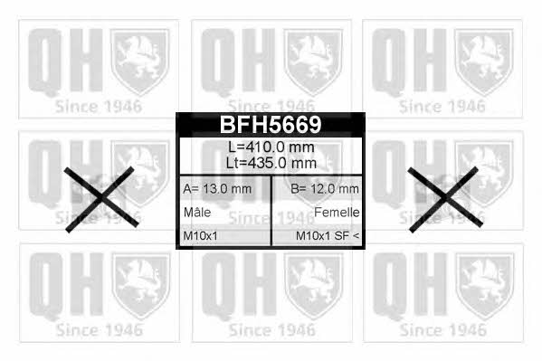 Quinton Hazell BFH5669 Гальмівний шланг BFH5669: Купити в Україні - Добра ціна на EXIST.UA!
