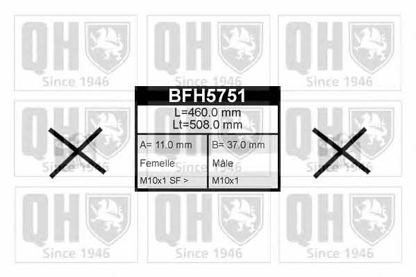 Quinton Hazell BFH5751 Гальмівний шланг BFH5751: Купити в Україні - Добра ціна на EXIST.UA!