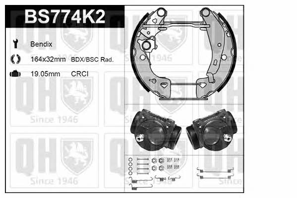 Quinton Hazell BS774K2 Колодки гальмівні барабанні, комплект BS774K2: Купити в Україні - Добра ціна на EXIST.UA!
