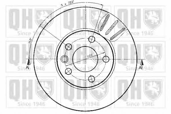 Quinton Hazell BDC3787 Тормозной диск передний вентилируемый BDC3787: Отличная цена - Купить в Украине на EXIST.UA! BDC3787 Quinton Hazell Тормозной диск передний вентилируемый