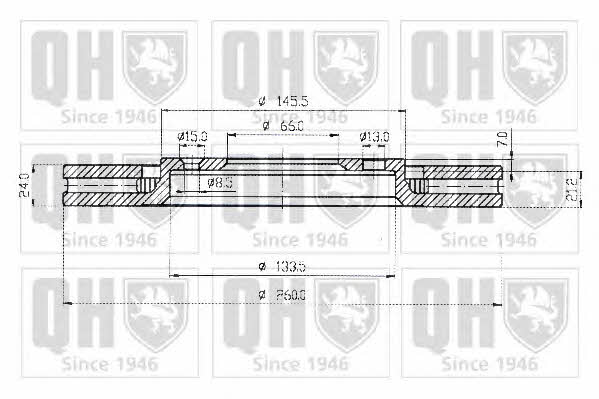 Quinton Hazell BDC4664 Диск гальмівний передній вентильований BDC4664: Купити в Україні - Добра ціна на EXIST.UA!