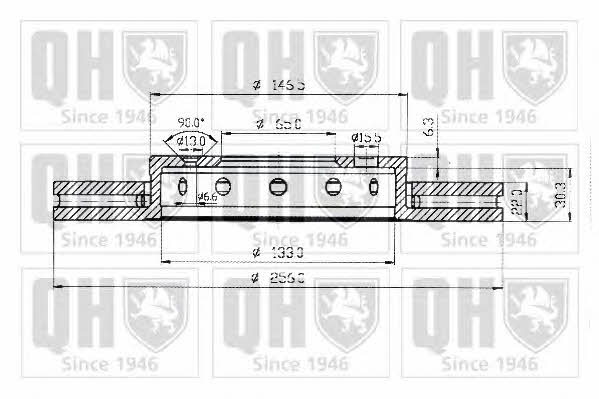 Тормозной диск передний вентилируемый Quinton Hazell BDC4669