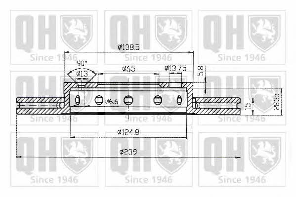 Quinton Hazell BDC5223 Диск гальмівний передній вентильований BDC5223: Купити в Україні - Добра ціна на EXIST.UA!