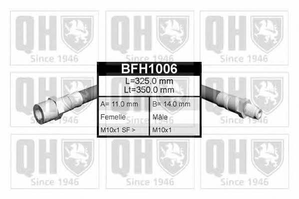 Quinton Hazell BFH1006 Гальмівний шланг BFH1006: Купити в Україні - Добра ціна на EXIST.UA!