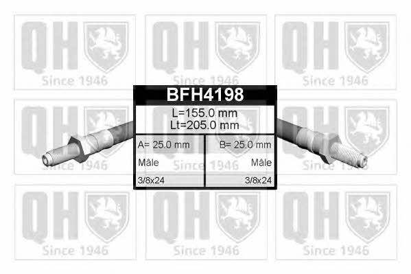 Quinton Hazell BFH4198 Гальмівний шланг BFH4198: Купити в Україні - Добра ціна на EXIST.UA!