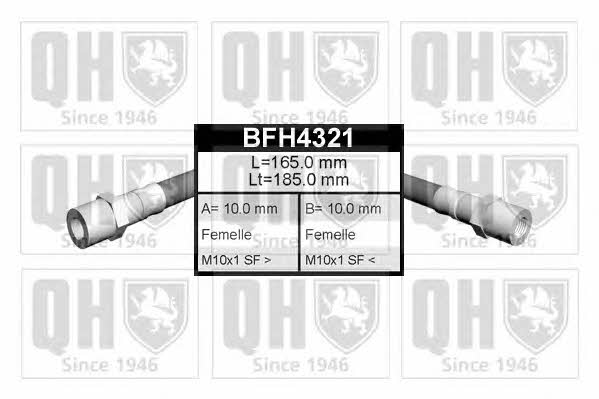Quinton Hazell BFH4321 Гальмівний шланг BFH4321: Купити в Україні - Добра ціна на EXIST.UA!