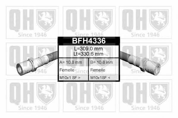 Quinton Hazell BFH4336 Гальмівний шланг BFH4336: Приваблива ціна - Купити в Україні на EXIST.UA!
