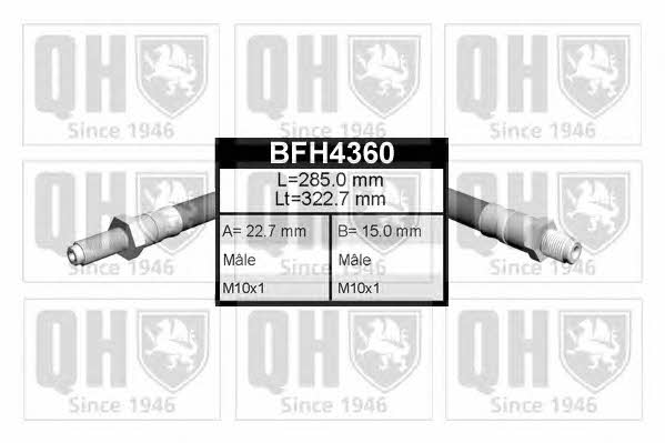 Quinton Hazell BFH4360 Гальмівний шланг BFH4360: Купити в Україні - Добра ціна на EXIST.UA!