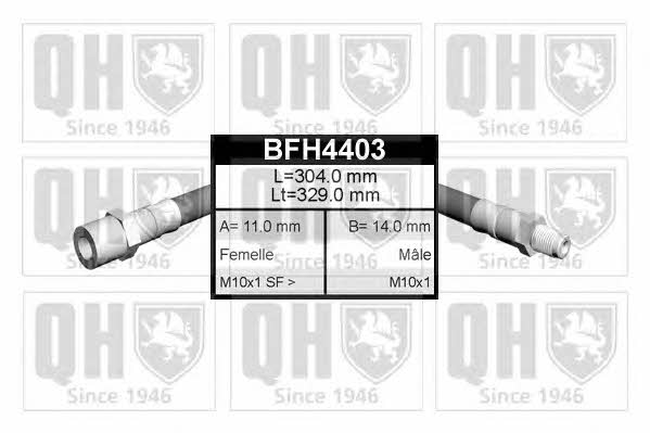 Quinton Hazell BFH4403 Гальмівний шланг BFH4403: Купити в Україні - Добра ціна на EXIST.UA!