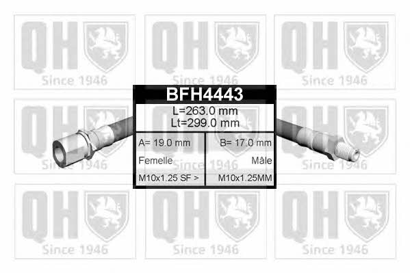 Quinton Hazell BFH4443 Гальмівний шланг BFH4443: Купити в Україні - Добра ціна на EXIST.UA!