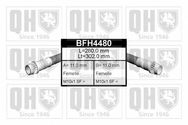 Quinton Hazell BFH4480 Гальмівний шланг BFH4480: Купити в Україні - Добра ціна на EXIST.UA!