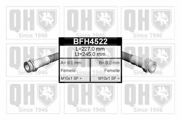 Quinton Hazell BFH4522 Гальмівний шланг BFH4522: Купити в Україні - Добра ціна на EXIST.UA!