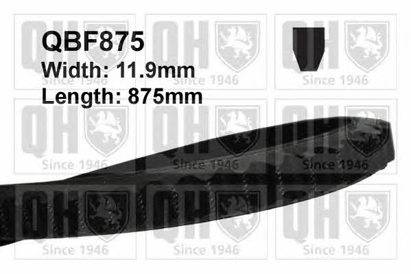 Quinton Hazell QBF875 Клиновой ремень 11.9X875 QBF875: Отличная цена - Купить в Украине на EXIST.UA! QBF875 Quinton Hazell Клиновой ремень 11.9X875