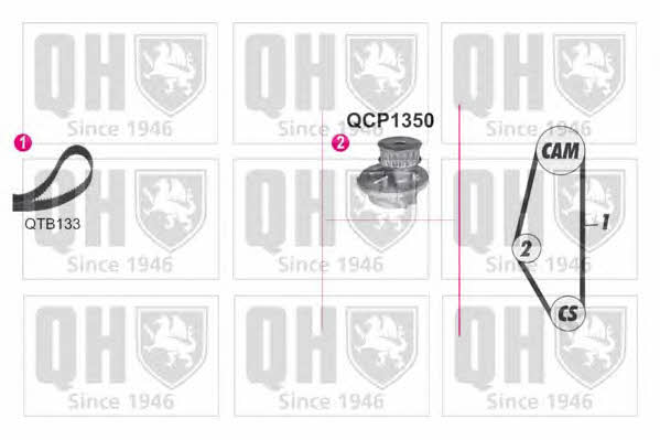 Quinton Hazell QBPK9009 Ремінь ГРМ, комплект з водяним насосом QBPK9009: Купити в Україні - Добра ціна на EXIST.UA!