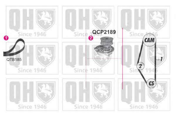 Quinton Hazell QBPK9019 Ремінь ГРМ, комплект з водяним насосом QBPK9019: Купити в Україні - Добра ціна на EXIST.UA!