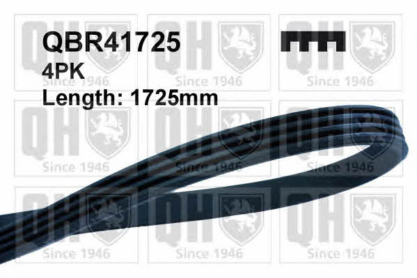 Quinton Hazell QBR41725 Поликлиновый ремень 4PK1725 QBR41725: Отличная цена - Купить в Украине на EXIST.UA! QBR41725 Quinton Hazell Поликлиновый ремень 4PK1725