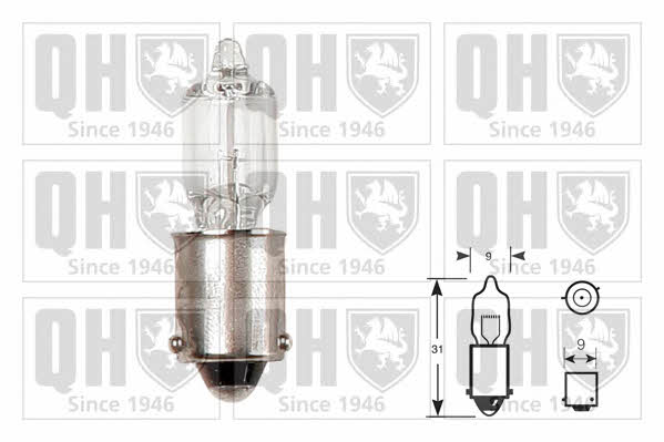Quinton Hazell QBL434 Лампа розжарювання H6W 12V 6W QBL434: Купити в Україні - Добра ціна на EXIST.UA!