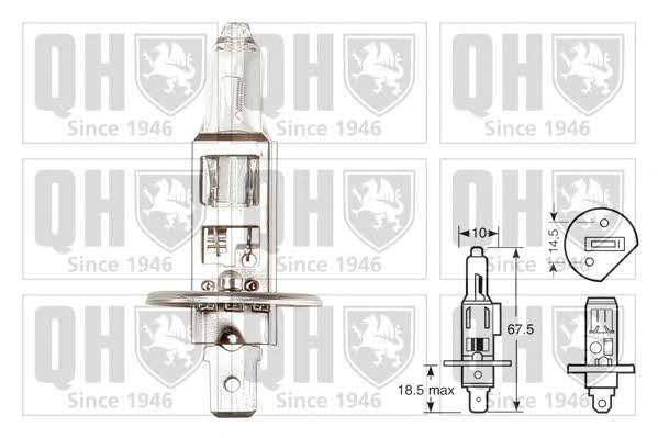 Quinton Hazell QBL448 Лампа галогенна 12В H1 55Вт QBL448: Купити в Україні - Добра ціна на EXIST.UA!