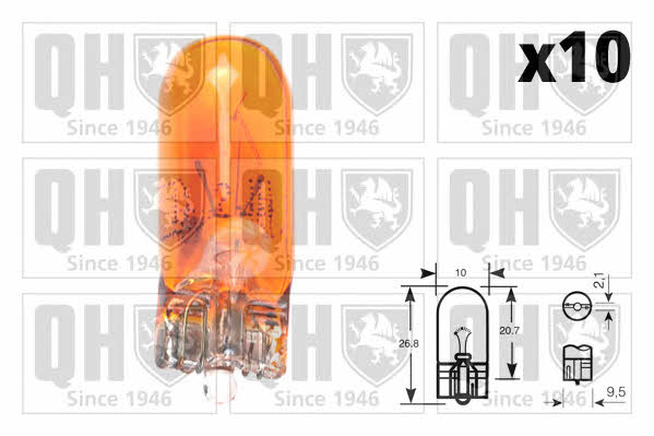 Quinton Hazell QBL501A Лампа розжарювання жовта WY5W 12V 5W QBL501A: Купити в Україні - Добра ціна на EXIST.UA!