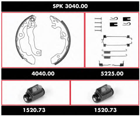  SPK 3040.00 Колодки гальмівні барабанні, комплект SPK304000: Купити в Україні - Добра ціна на EXIST.UA!