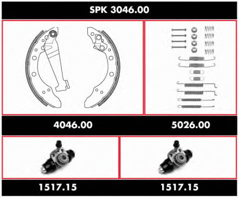SPK304600 Remsa Колодки тормозные барабанные, комплект