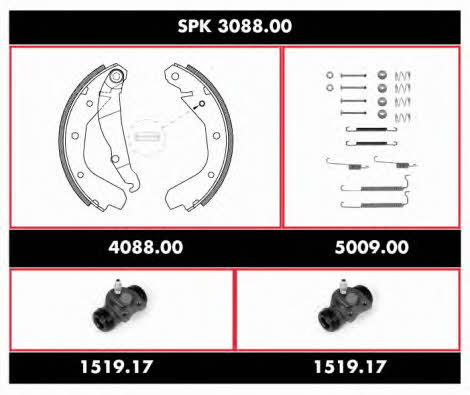 SPK308800 Remsa Колодки тормозные барабанные, комплект