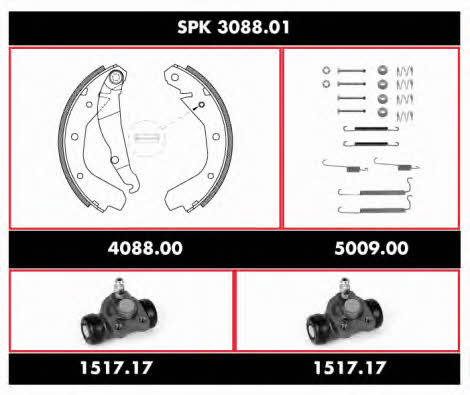 SPK308801 Remsa Колодки тормозные барабанные, комплект