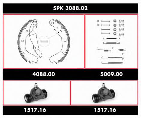  SPK 3088.02 Колодки гальмівні барабанні, комплект SPK308802: Купити в Україні - Добра ціна на EXIST.UA!