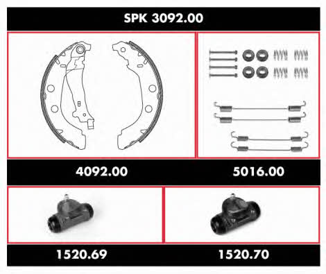 SPK309200 Remsa Колодки тормозные барабанные, комплект