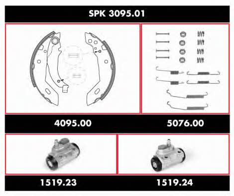 Remsa SPK 3095.01 Колодки гальмівні барабанні, комплект SPK309501: Купити в Україні - Добра ціна на EXIST.UA!