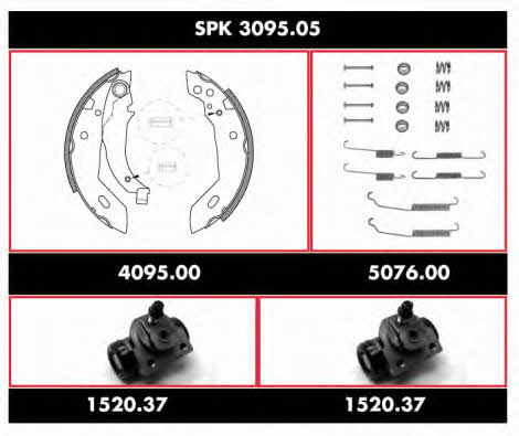 Remsa SPK 3095.05 Колодки гальмівні барабанні, комплект SPK309505: Купити в Україні - Добра ціна на EXIST.UA! SPK309505 Remsa Колодки гальмівні барабанні, комплект