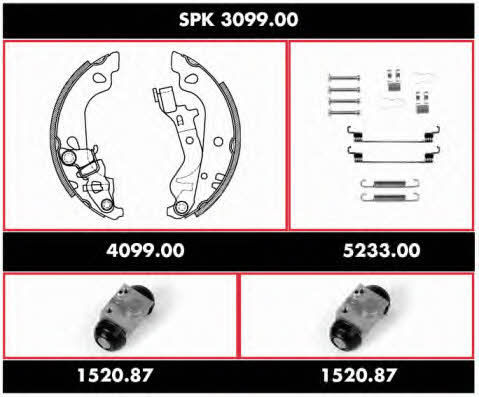 Remsa SPK 3099.00 Колодки гальмівні барабанні, комплект SPK309900: Купити в Україні - Добра ціна на EXIST.UA! SPK309900 Remsa Колодки гальмівні барабанні, комплект