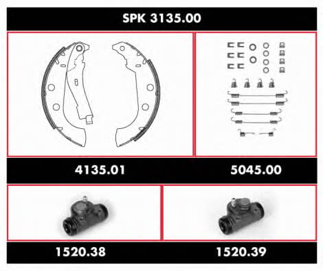 SPK313500 Remsa Колодки тормозные барабанные, комплект