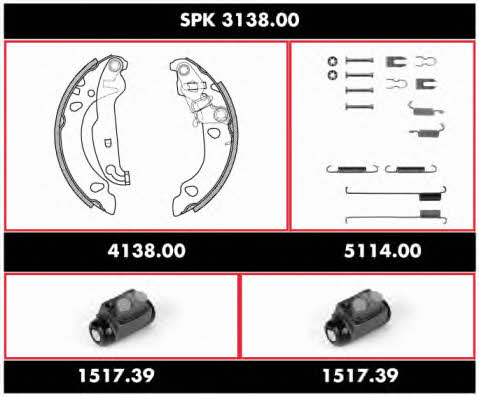 Remsa SPK 3138.00 Колодки тормозные барабанные, комплект SPK313800: Купить в Украине - Отличная цена на EXIST.UA! SPK313800 Remsa Колодки тормозные барабанные, комплект