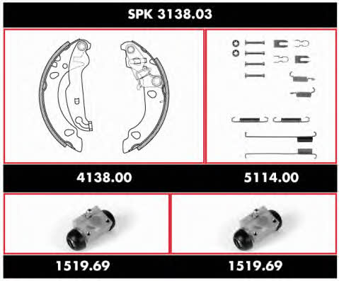 Remsa SPK 3138.03 Колодки тормозные барабанные, комплект SPK313803: Купить в Украине - Отличная цена на EXIST.UA! SPK313803 Remsa Колодки тормозные барабанные, комплект