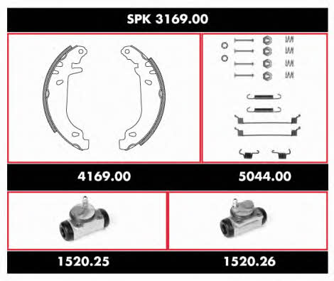 SPK316900 Remsa Колодки тормозные барабанные, комплект
