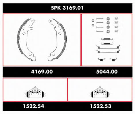 SPK316901 Remsa Колодки тормозные барабанные, комплект