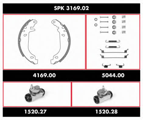 SPK316902 Remsa Колодки тормозные барабанные, комплект