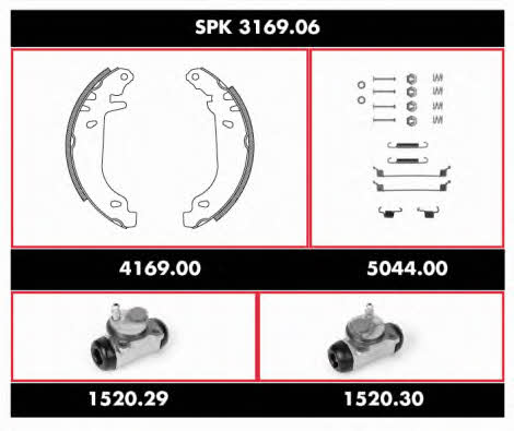 SPK316906 Remsa Колодки тормозные барабанные, комплект