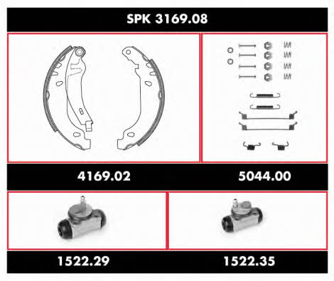 Remsa SPK 3169.08 Колодки тормозные барабанные, комплект SPK316908: Купить в Украине - Отличная цена на EXIST.UA! SPK316908 Remsa Колодки тормозные барабанные, комплект
