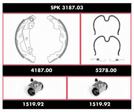 SPK318703 Remsa Колодки тормозные барабанные, комплект