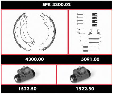 SPK330002 Remsa Колодки тормозные барабанные, комплект