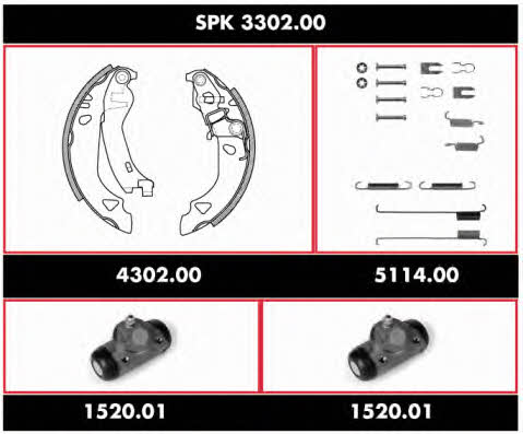 SPK330200 Remsa Колодки тормозные барабанные, комплект