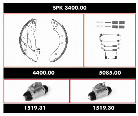 SPK340000 Remsa Колодки тормозные барабанные, комплект