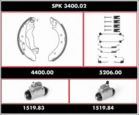 SPK340002 Remsa Колодки тормозные барабанные, комплект