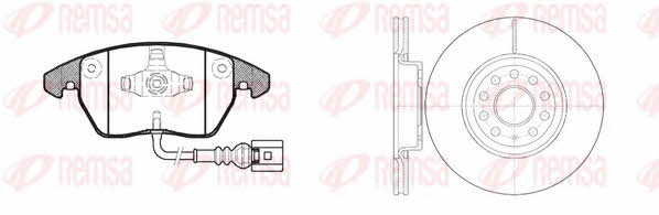 Remsa 81030.02 Диски гальмівні з колодками передні вентильовані, комплект 8103002: Купити в Україні - Добра ціна на EXIST.UA!