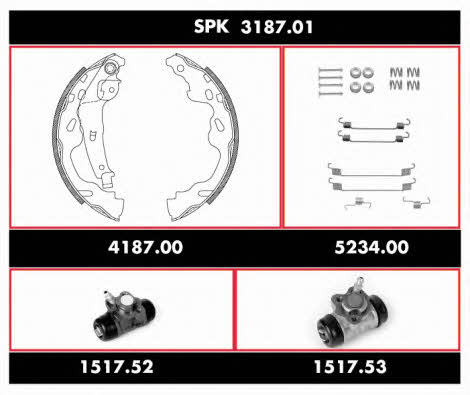 SPK318701 Remsa Колодки тормозные барабанные, комплект